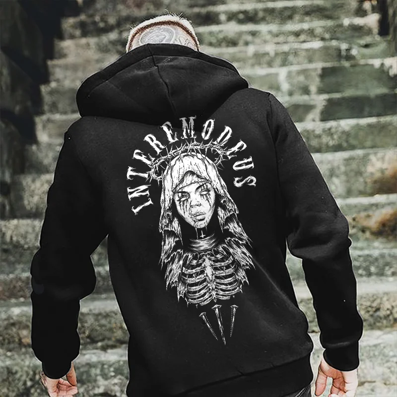 Interemodeus Demon Nun Printed Men's Hoodie -  