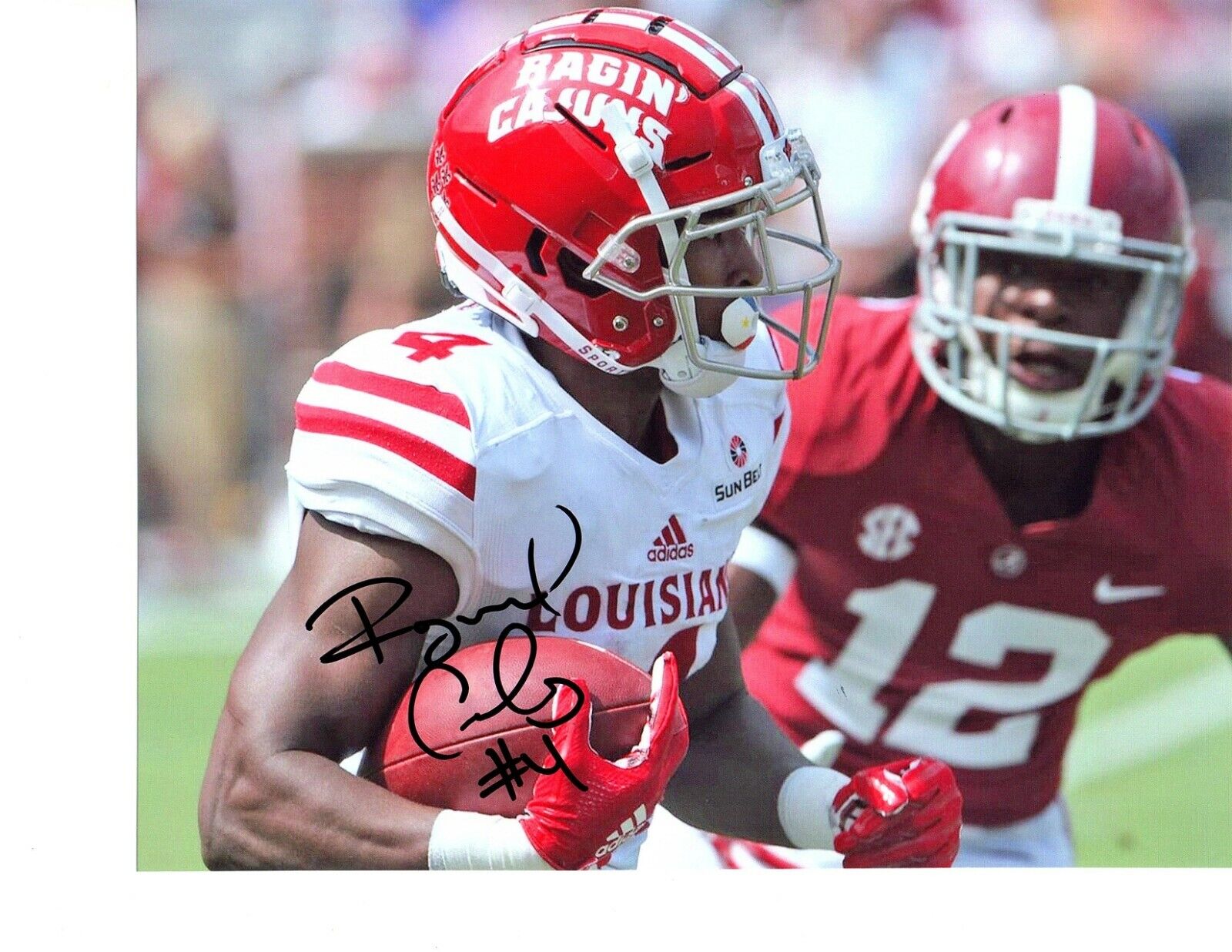 Raymond Calais Louisiana-Lafayette Cajuns signed autograph 8x10 football Photo Poster painting d