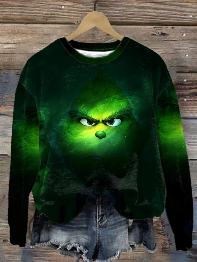 Ladies Print Long Sleeve Sweatshirt