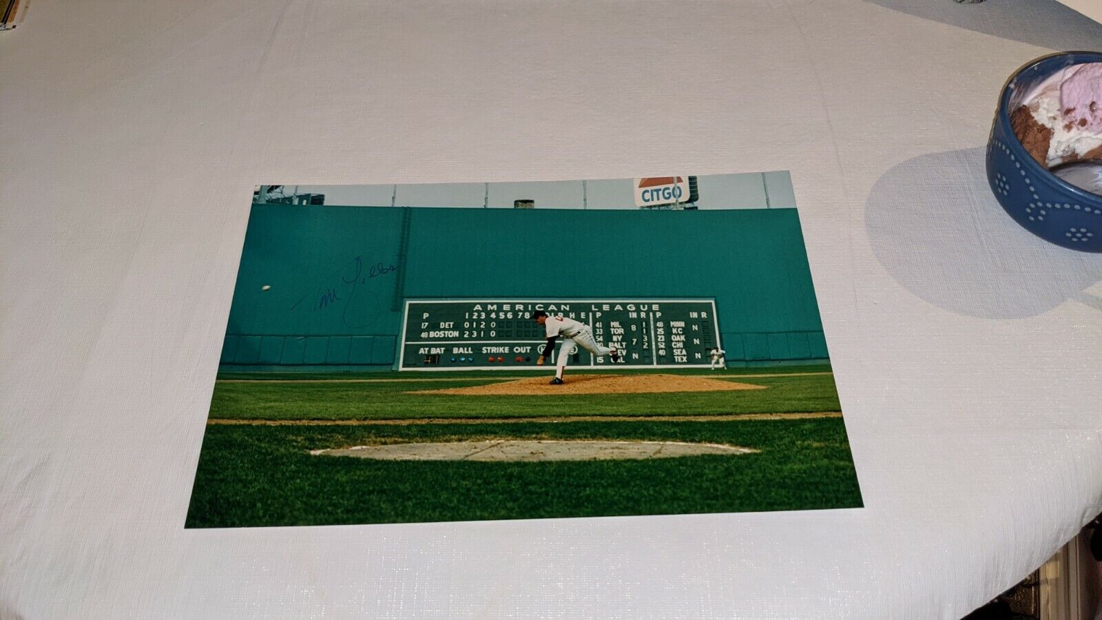 Tim Lollar Boston Red Sox Signed 8x12 Personal Photo Poster painting W/Our COA READ