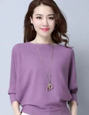 Pull Femme Autumn Winter Women Sweater Batwing Sleeve Jersey mujer Oversized Jumper Slash Neck Women's Knitted Sweaters Coat