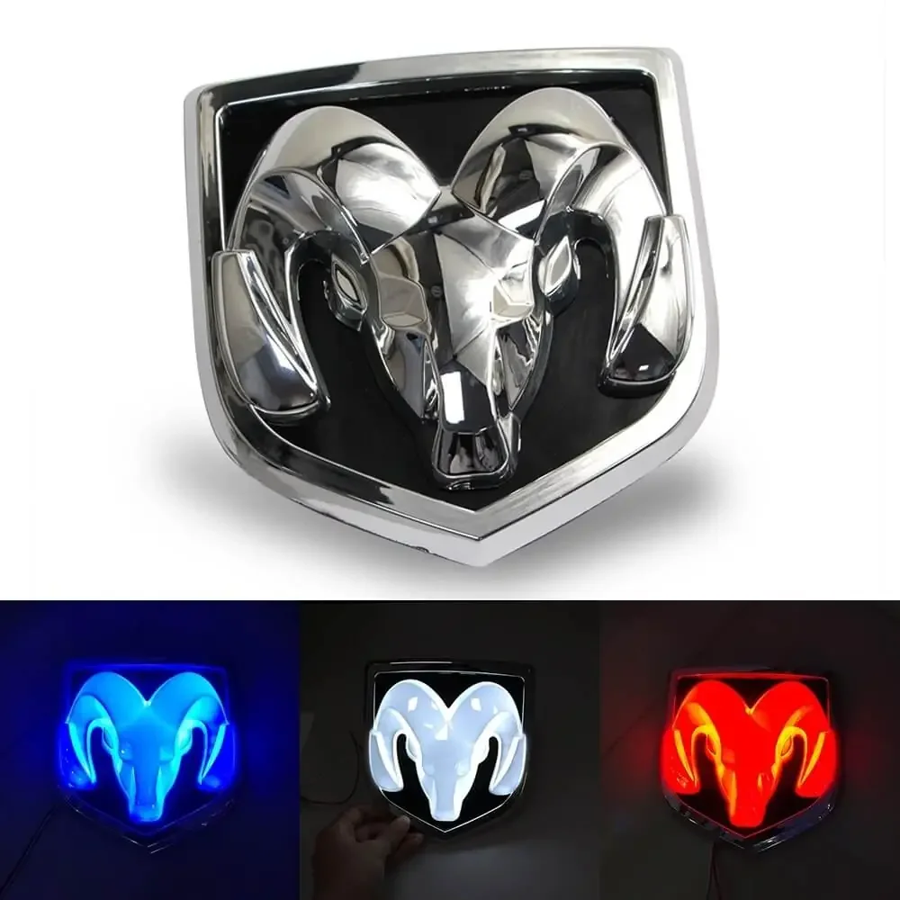 LED Dodge Light Up Ram Emblem Light Front Grill and Tailgate Lights