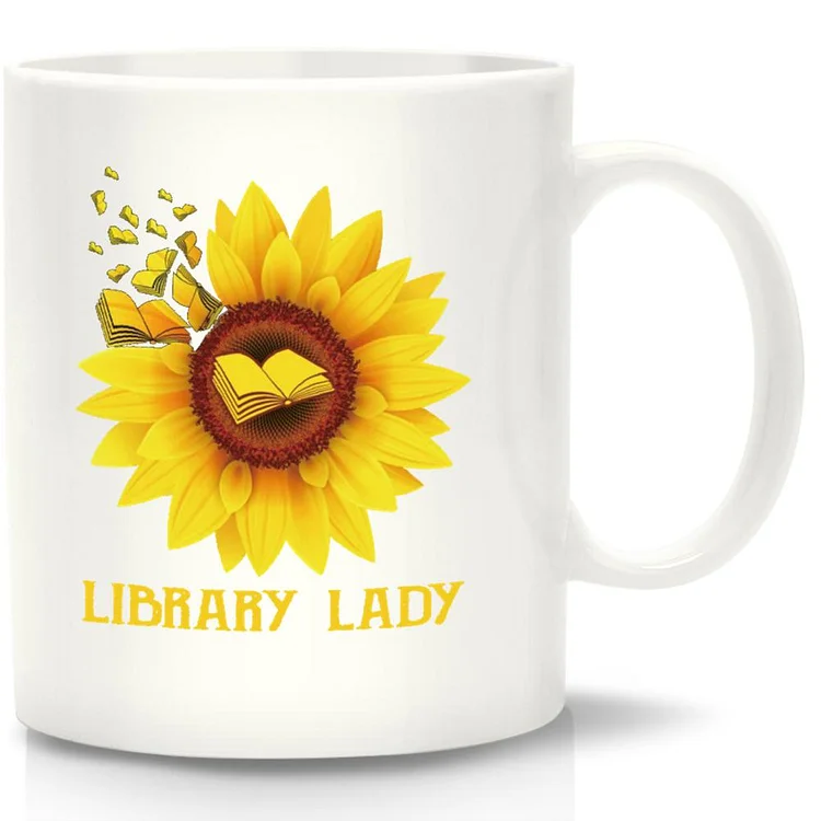 Library Lady White Mug-Annaletters