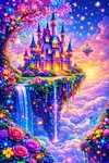 Luxury AB Velvet Diamond Painting Kit - Castle Scenery