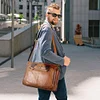 Leder Aktentasche Laptoptasche Herren, Vintage Ledertasche Businesstasche f&uuml;r bis 17 Zoll Laptop, Klassische Echt-Leder Schultertasche Arbeitstasche Messenger Tasche