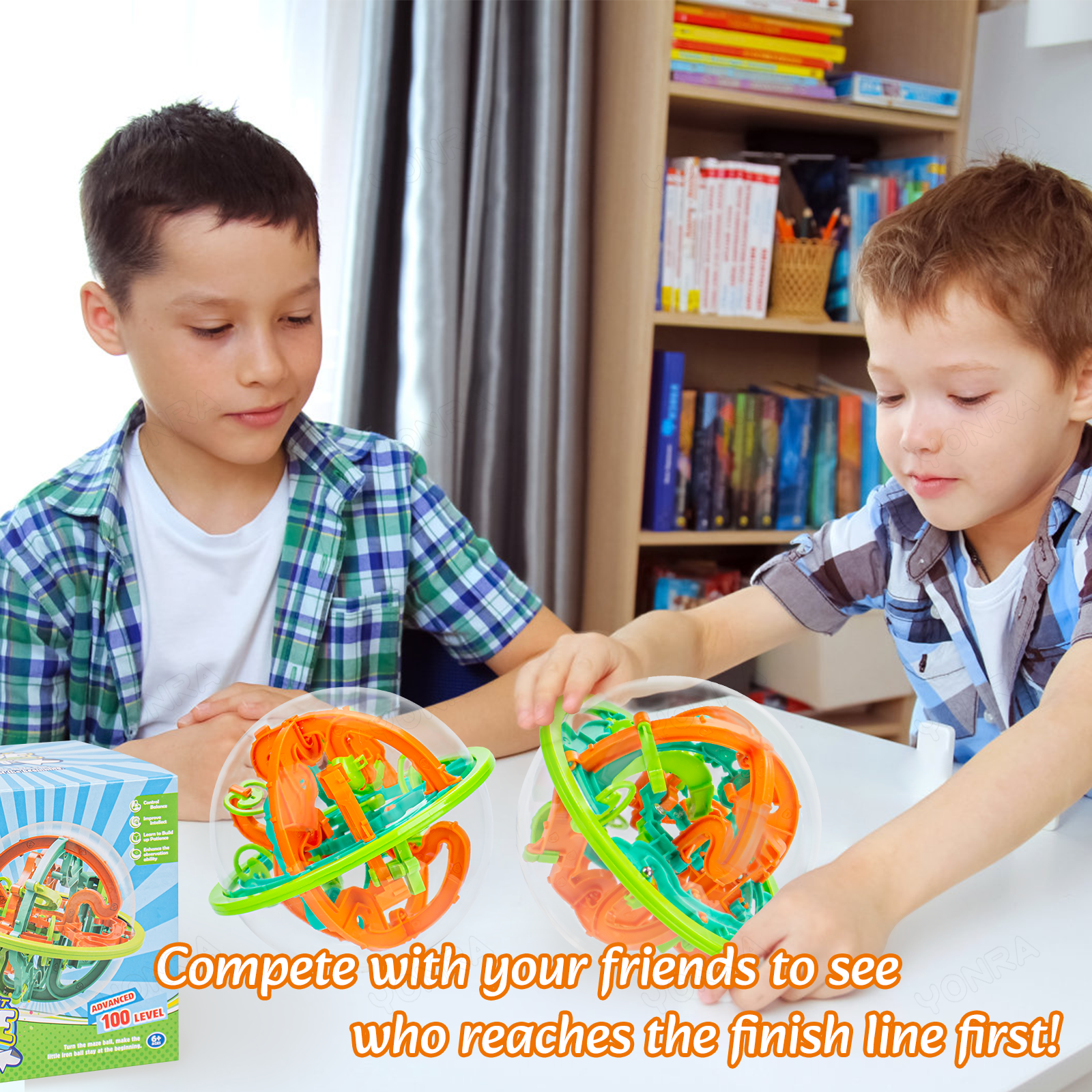 Tegooe Tegooe 3D Maze Puzzle Ball Game with 100 Obstacles - Brain Teaser Logic Toy for Kids and Teens