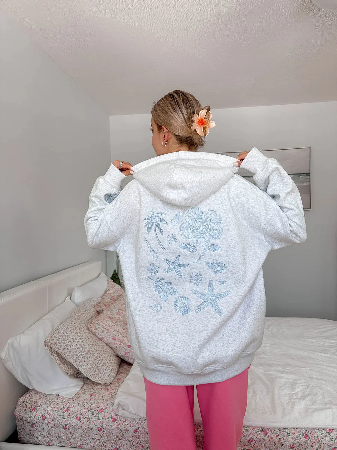 Pearl Grey & Pink Tropical Collection