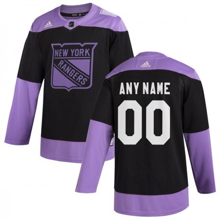 Men's New York Rangers  Black Hockey Fights Cancer Custom Practice NHL Stitched Jersey