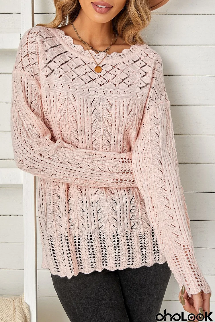 Cute Pink Knit Sweater