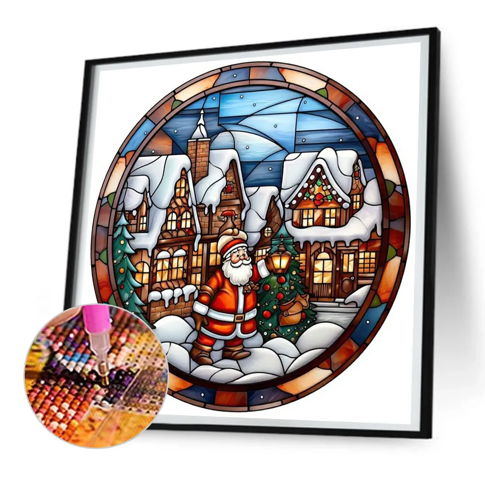 Full Round Diamond Painting 30*30cm - Snow House