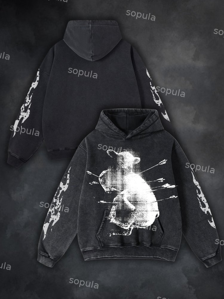 Innocent 'sheep' Washed Hoodie - SOPULA
