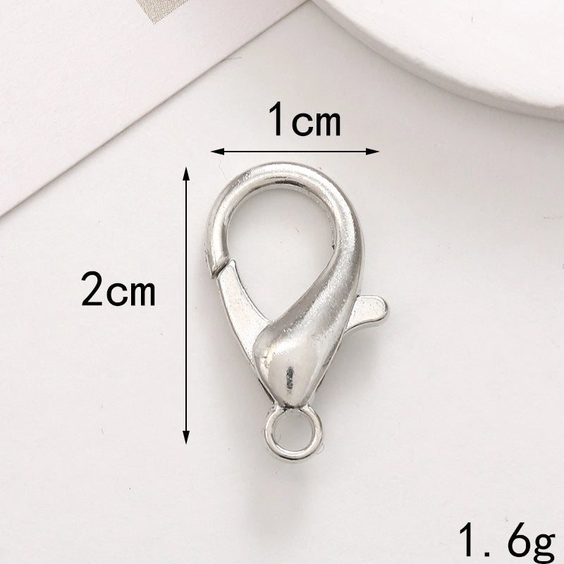 1 Piece 10 * 20mm 12*32mm 25*25mm Metal Solid Color Polished Keychain Lobster Clasp