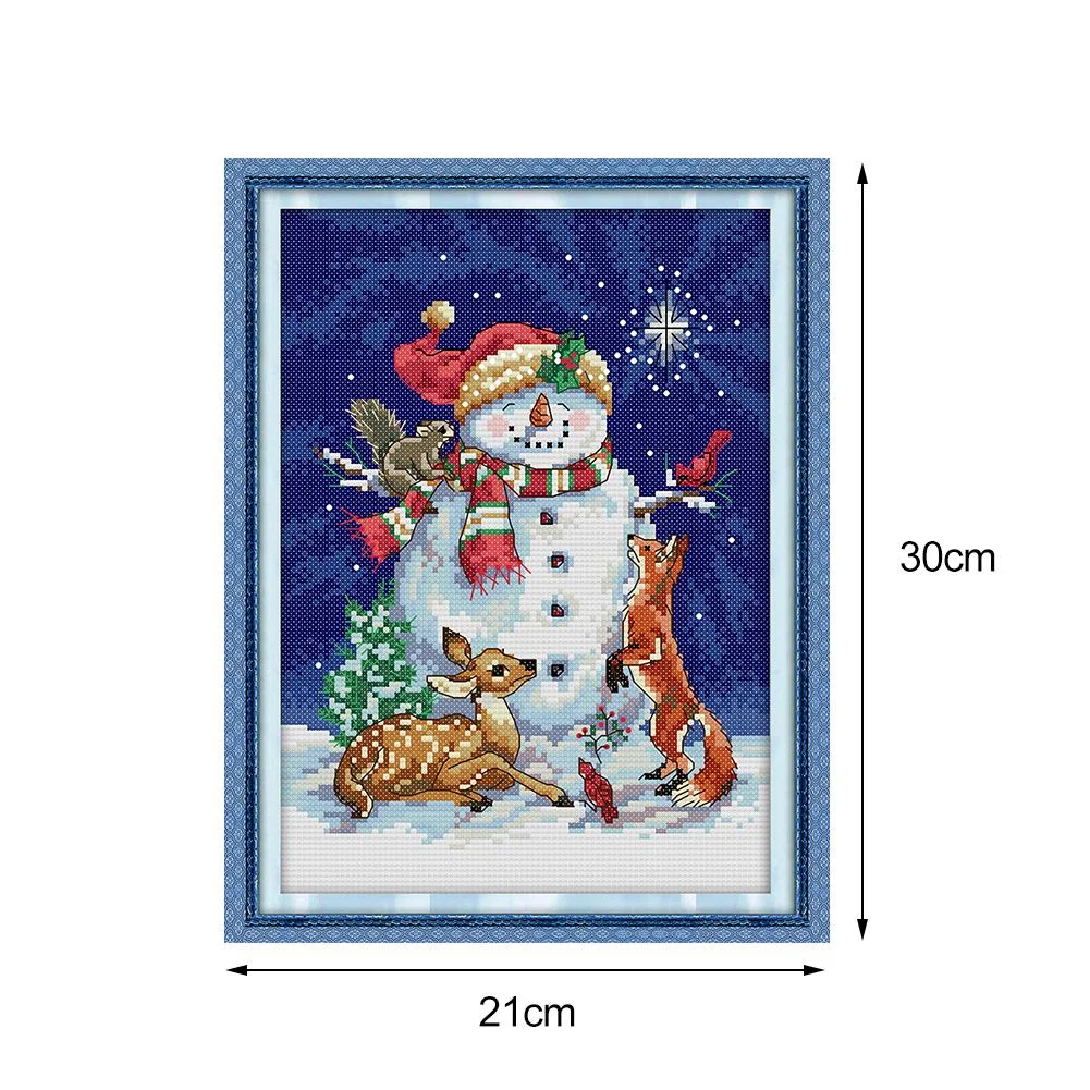 Cross Stitch - Midnight Snowman(30*21cm)