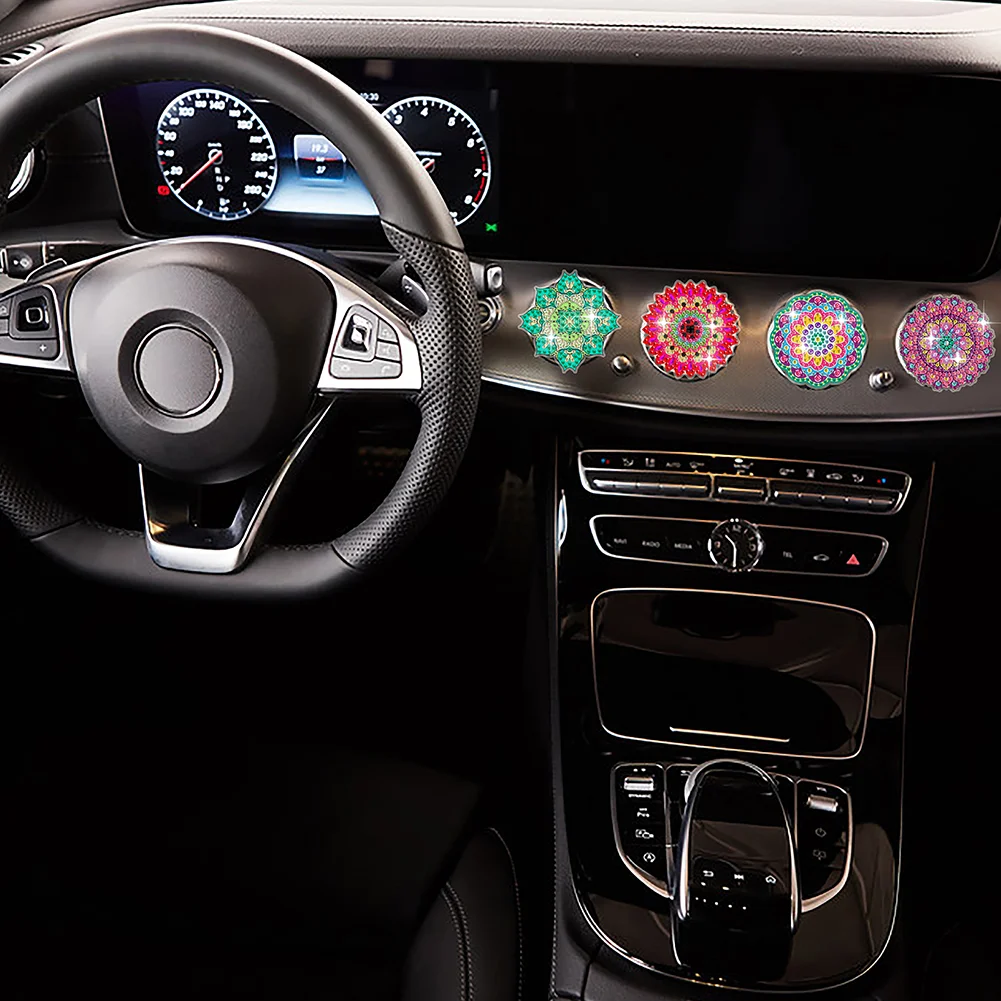 6Pcs Mandala Diamond Painting Car Air Vent Clips Car Decor for Women Girls