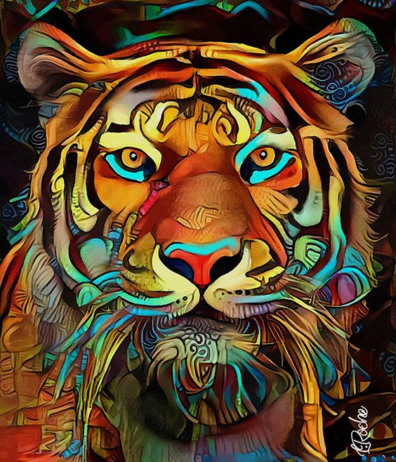 Jeffpuzzle™-JEFFPUZZLE™ Color tiger Jigsaw Puzzle