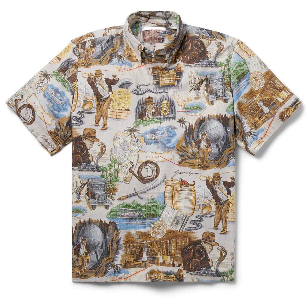 Raiders Of The Lost Ark Button Hawaiian Beach Shirt