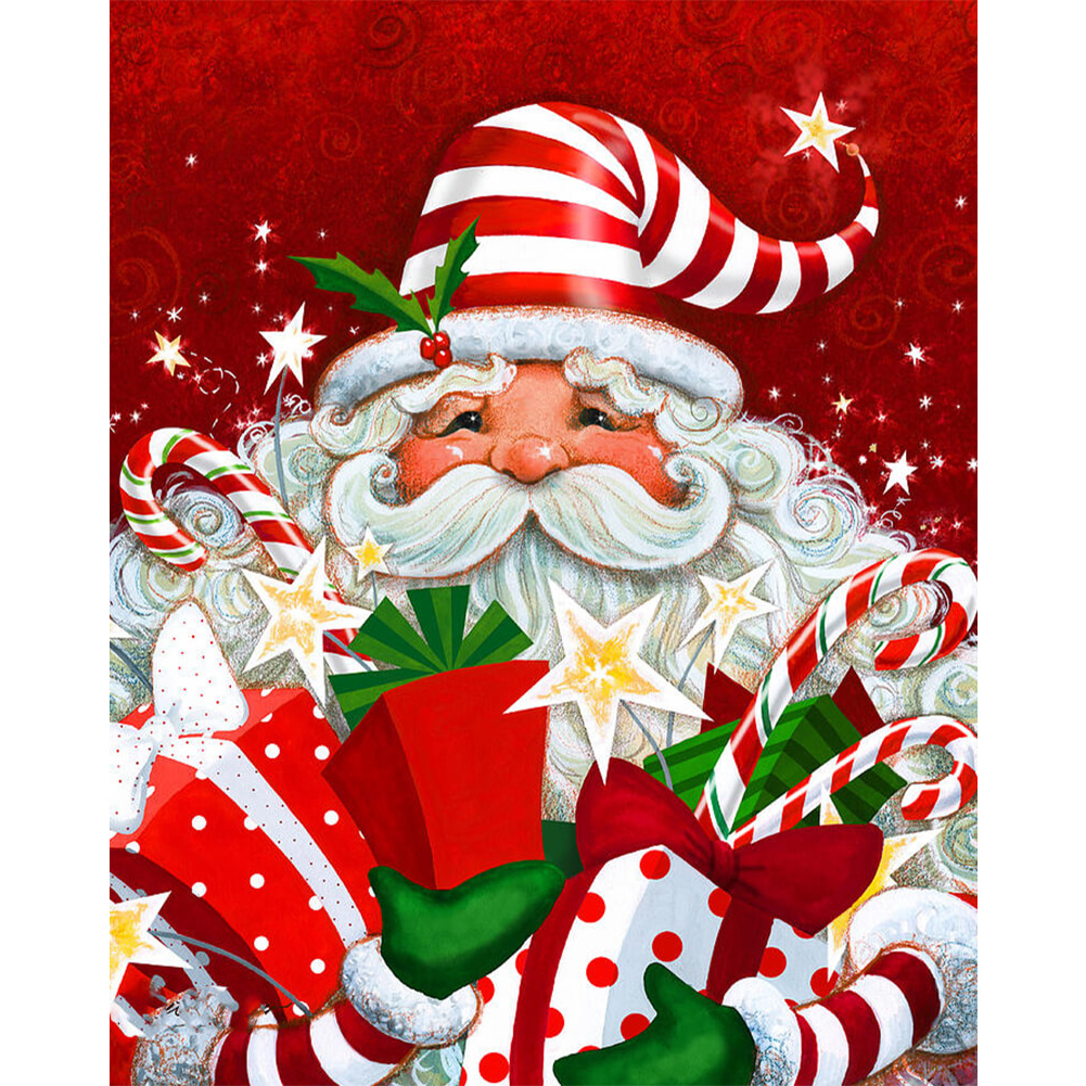 

Santa Holding Gift - Round Drill Diamond Painting - 30*40CM, 501 Original