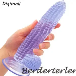 Corn Dildos Anal Plug with Suction Cup Penis Dick Butt Plug Vagina Anus Sex