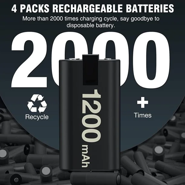 DinoFire Charger for Xbox One Rechargeable Battery Pack, Xbox Charger Station for Xbox Series X|S