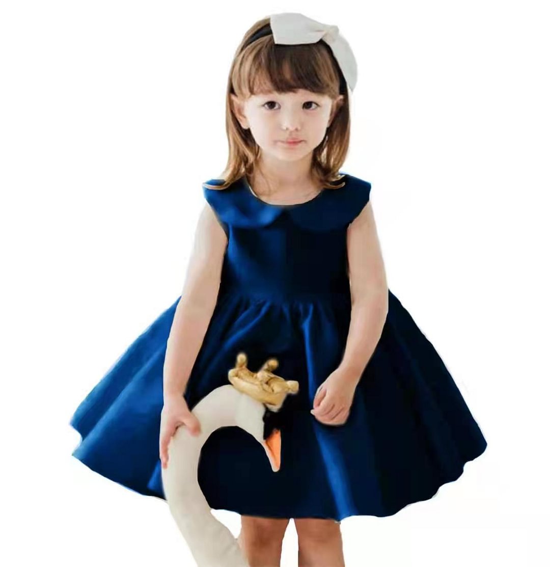 Fashion Girl Princess Vintage Dress Tulle Child Vestido Puff Sleeve Pink Wedding Party Birthday Tutu Dress Child Clothes 1-10Y