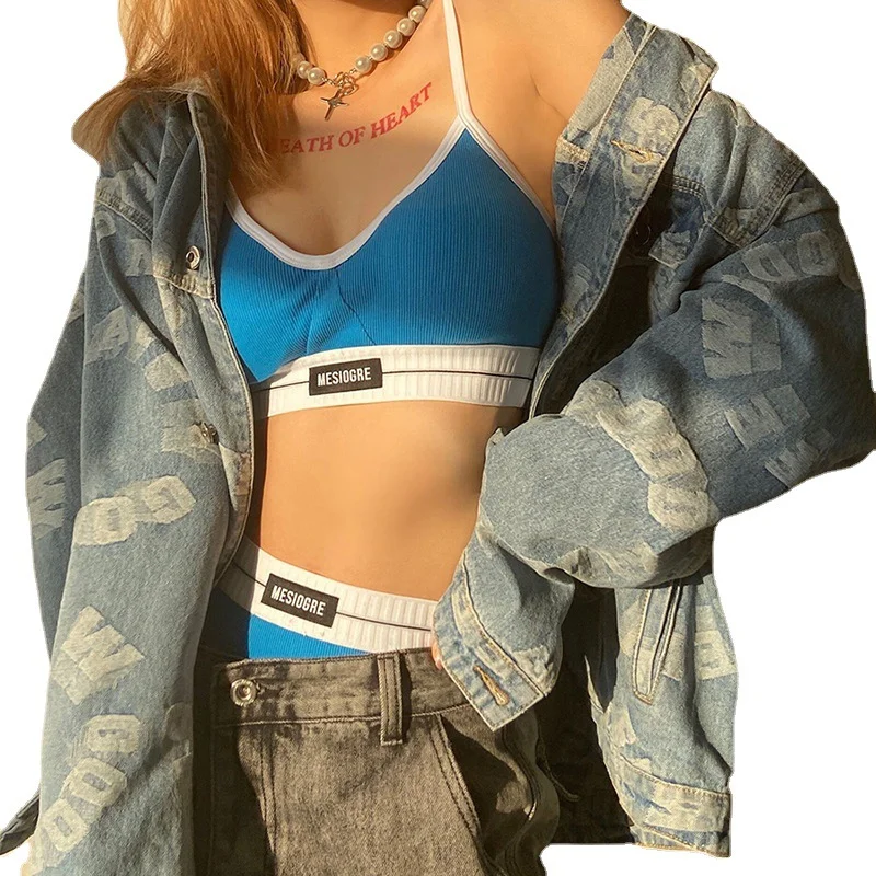 Uveng New Women's Clothing In Autumn And Winter 2020 Is Wearing A Colorful Umbilly Fashion Sling Vest Shorts Two-Piece Set Of Women