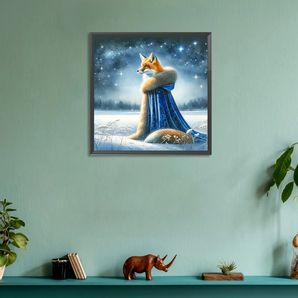 Full Round Diamond Painting 30*30cm - Aurora Fox
