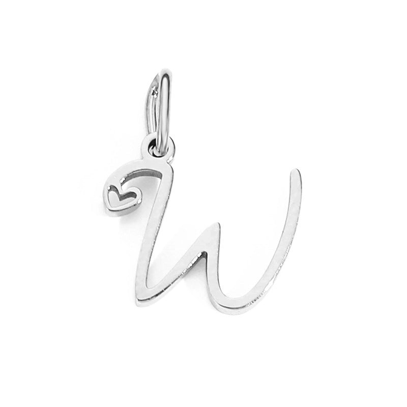1 Piece Minimalist Letter Stainless Steel Plating Pendant Jewelry Accessories