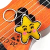 little stars - Stamped Bead Embroidery - Keychain