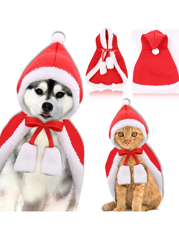 Pet Christmas Santa Claus Cloak For Cats and Dogs-elleschic