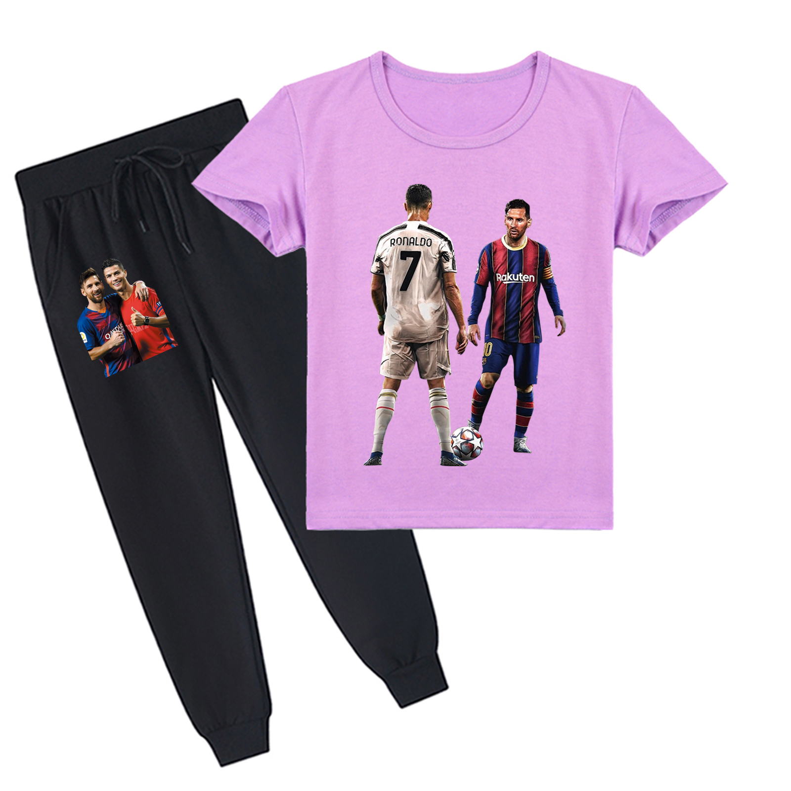 Mayoulove Cristiano Ronaldo Kids T-Shirt Set - Short Sleeve Soccer Apparel for Boys  Girls, Perfect Gift for Fans-Mayoulove