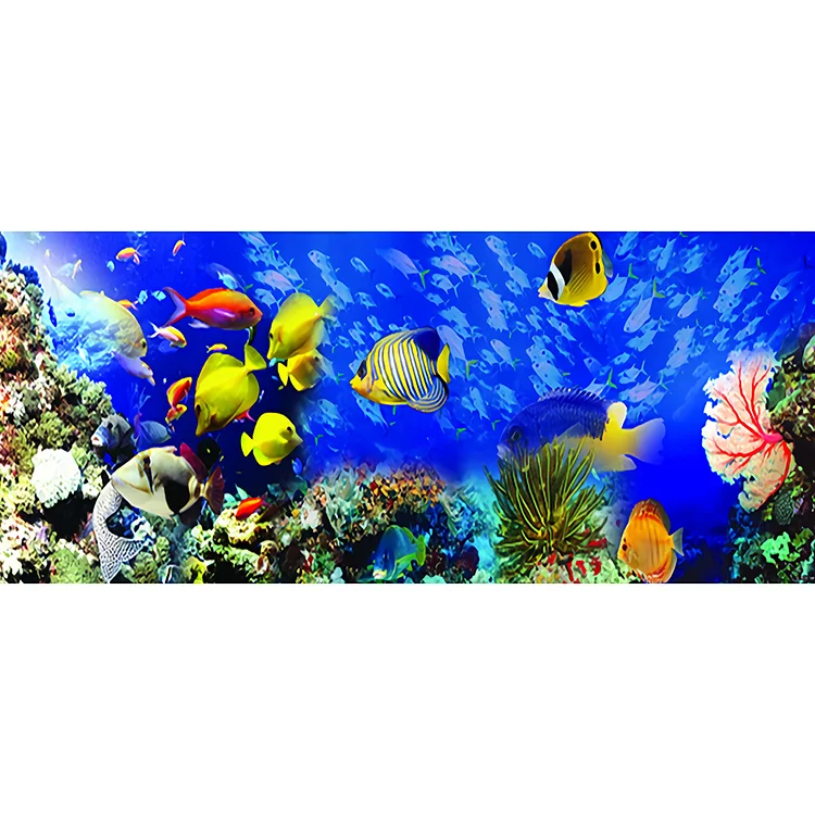 Underwater Fish World - Full Round 100*40CM