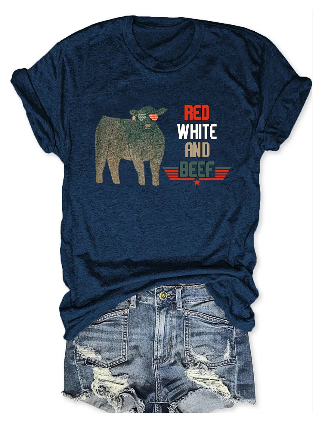 Red White And Beef Cattle T-shirt