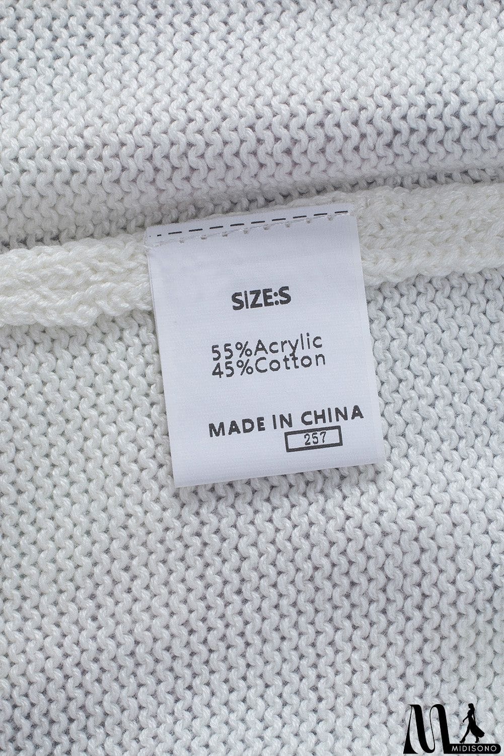 MidiSono - Beige Stain Washed Tie Dye Sweater