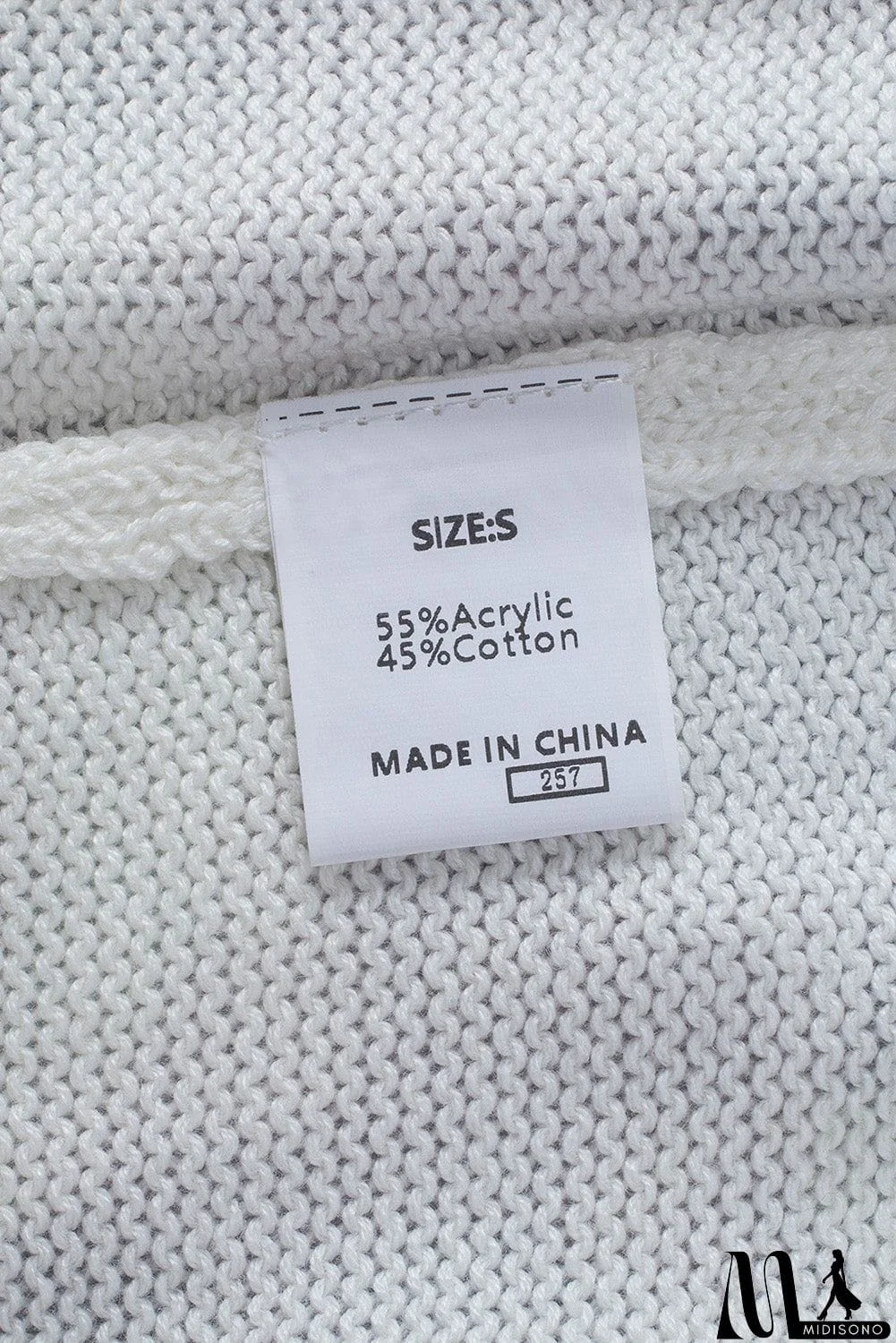 MidiSono - Beige Stain Washed Tie Dye Sweater