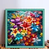 Color Flower-14CT Stamped Cross Stitch 50*50cm tapestrymarket