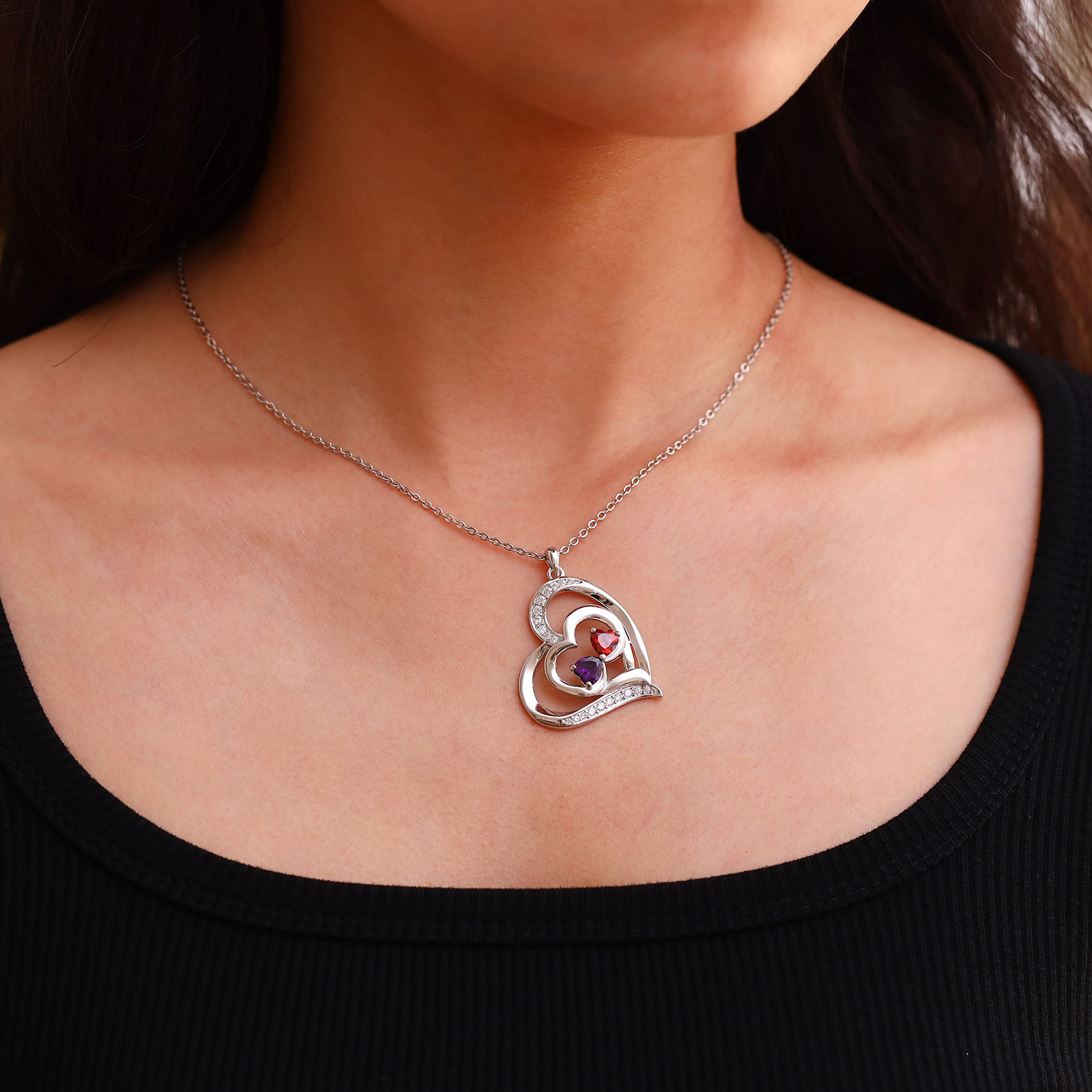 Collana Con Ciondolo A Cuore In Argento Per Donna – Personalizzabile, Regalo Per Mamma, Nonna, Amica