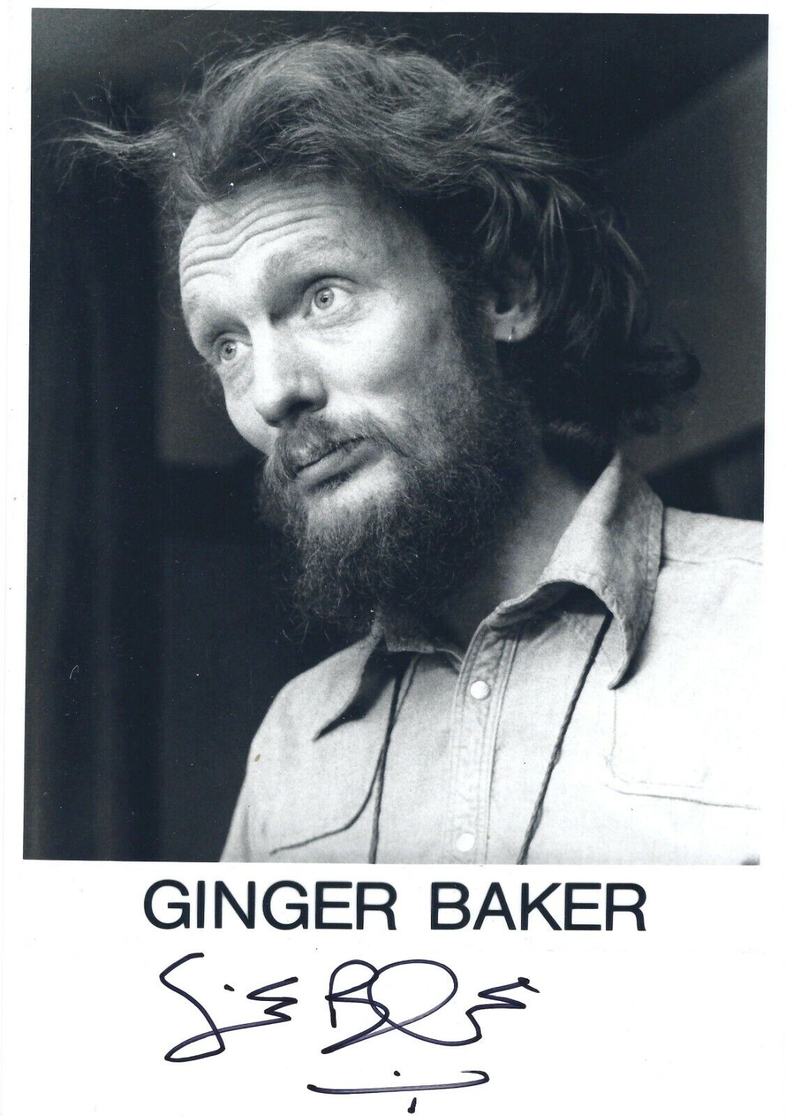 GINGER BAKER CREAM SIGNED 8x12 Photo Poster painting UACC & AFTAL RD AUTOGRAPH ERIC CLAPTON