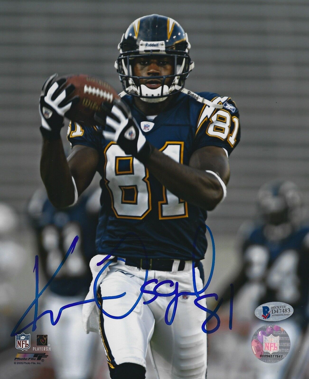 Kassim Osgood Signed Chargers Football 8x10 Photo Poster painting BAS Beckett COA Picture Auto'd