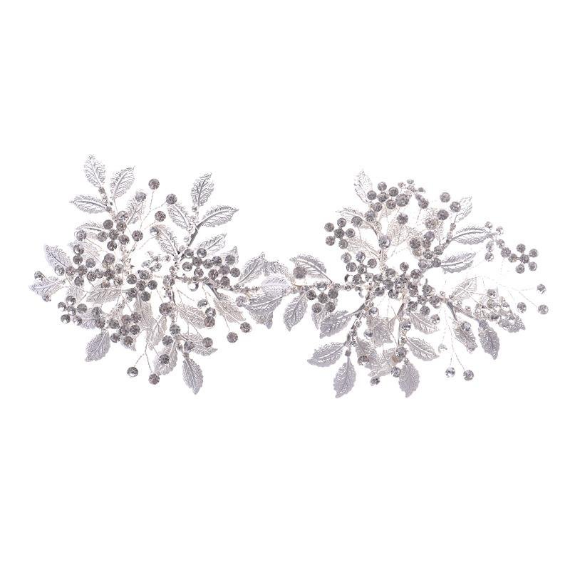 Elegant leaf bead wedding headpiece
