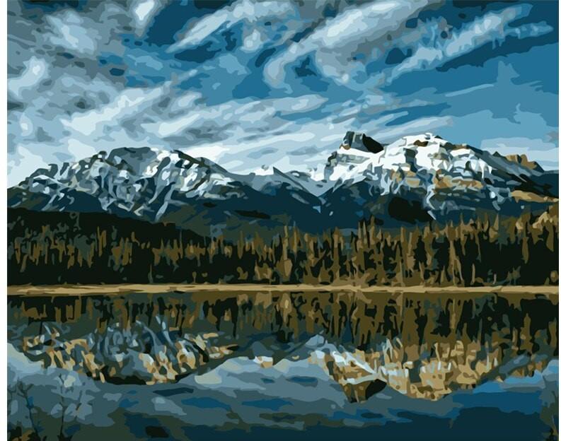 

Alberta Snowy Nature – Paint By Numbers - 40*50CM, 501 Original