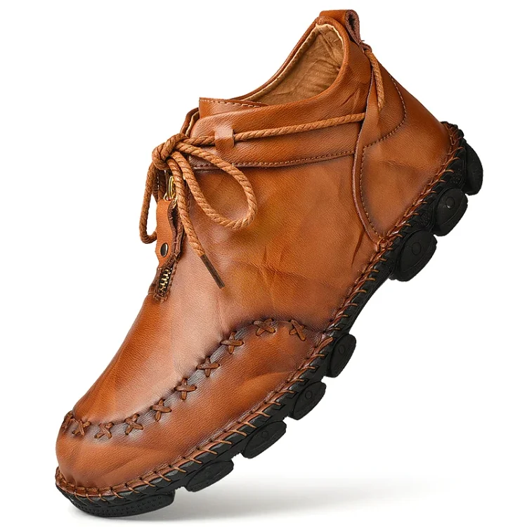 Men's Genuine Leather Ankle Boots  Stunahome.com