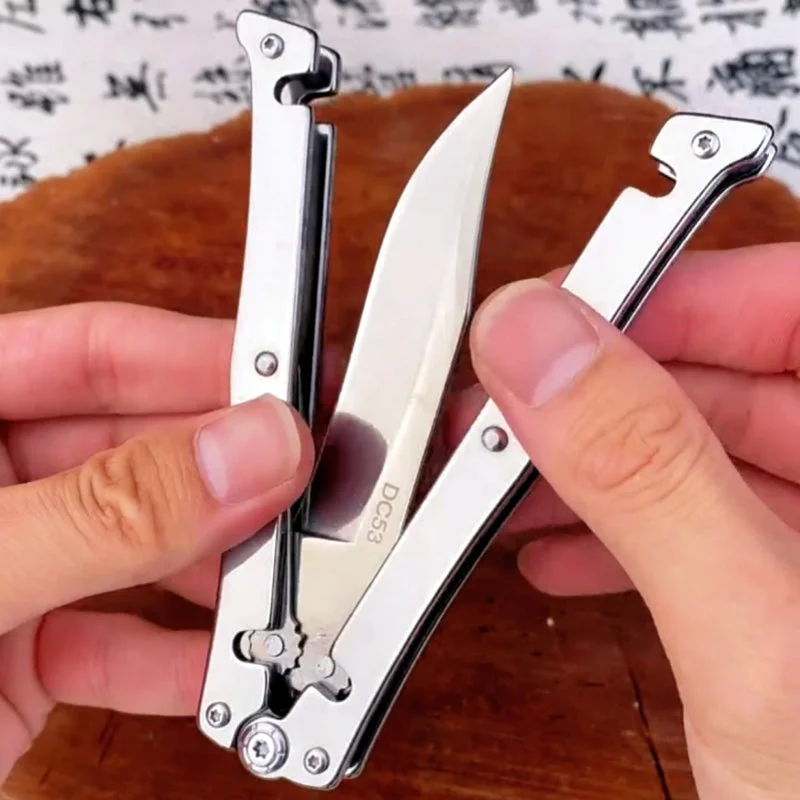 Full-Steel Mechanical Folding Knife - EDC Gadget