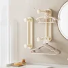Wall-mounted Extendable Clothes Rack Storage Shelf
