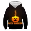 Kid Boy Girl 3D Printed Casual Halloween Long-Sleeved Hoodies Tops