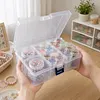 2Psc Pumpkin +16Pcs Round Bottles Diamond Painting Containers Multi Purpose Portable Plastic Case Box with Stickers & Compartments Arts Crafts Storage Bottle for Hardware Rhinestone (16pcs)