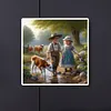 Country Farm Kid-Full Round Diamond Painting 40*40CM