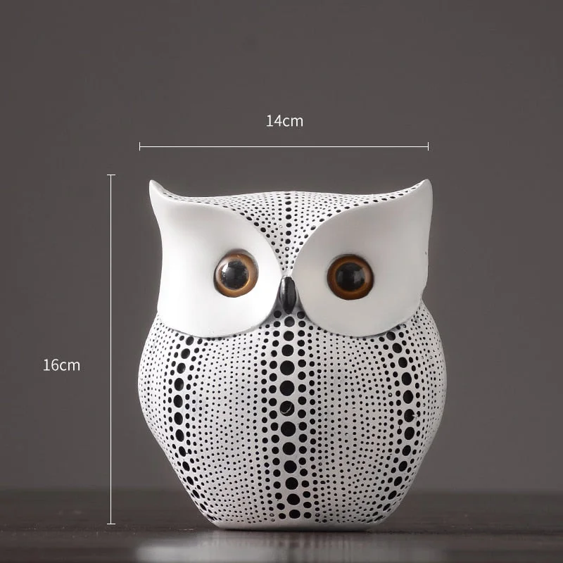 Home Decorations Owl Resin Statue Nordic Style Figurines For Interior Creative Home Decor Model Accessories Living Room Crafts