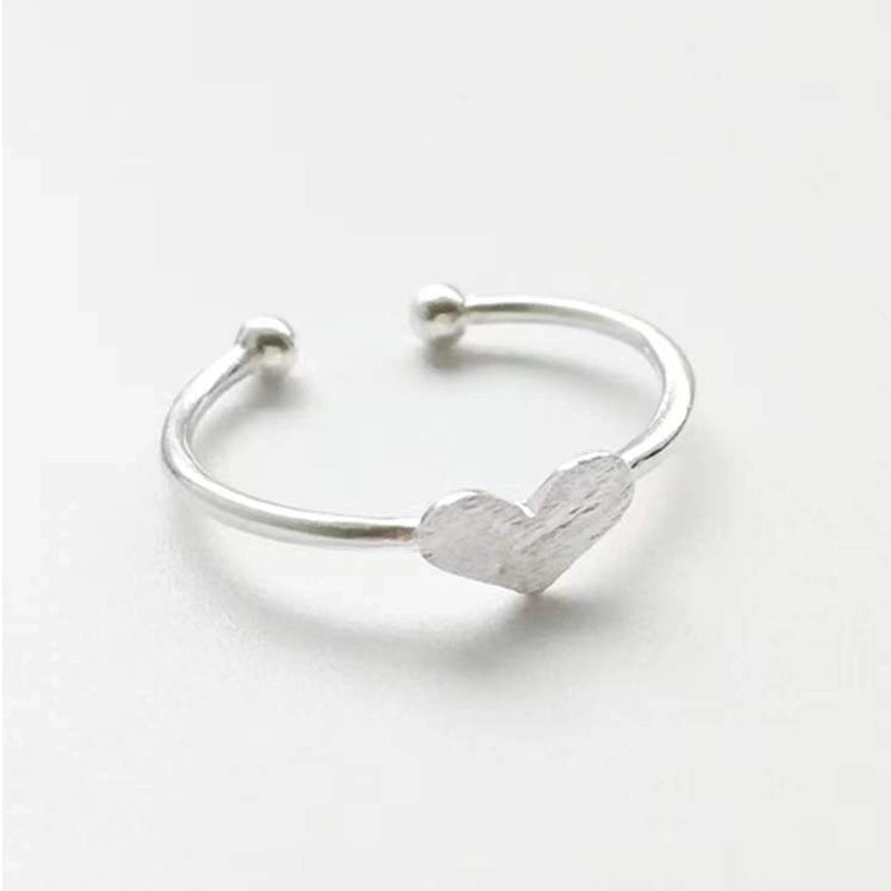 Copper Sweet Minimalist Heart Shape Open Rings