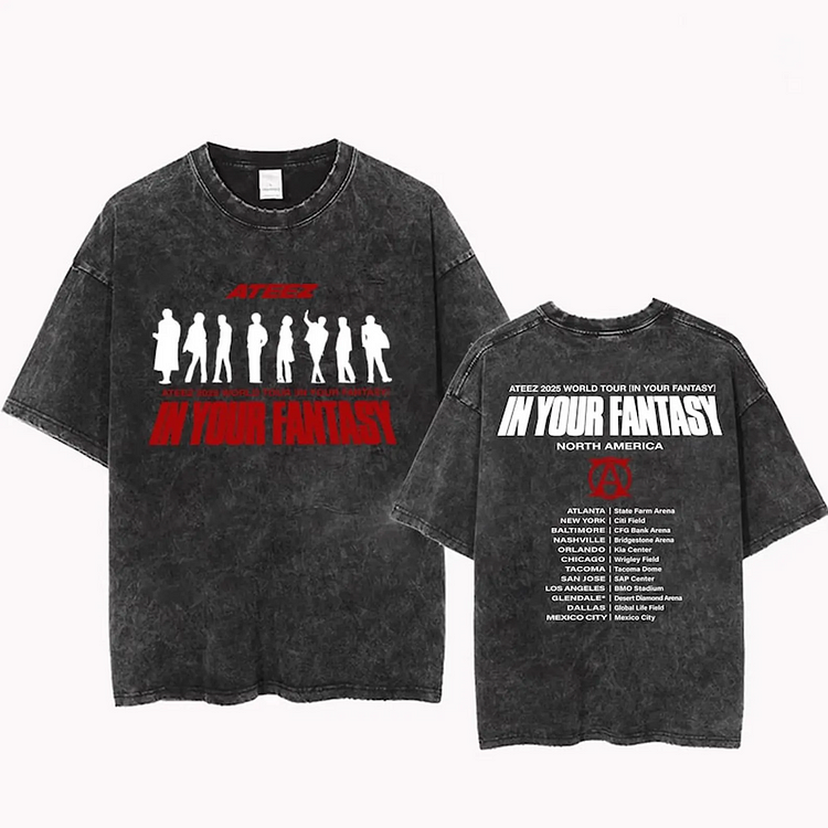 Ateez 2025 World Tour in Your Fantasy North America Tour T-Shirt