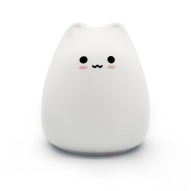 LED Night Lamp Touch Sensor Cat Silicone